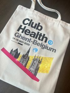 Photo of bag with Club Health details written on it. 